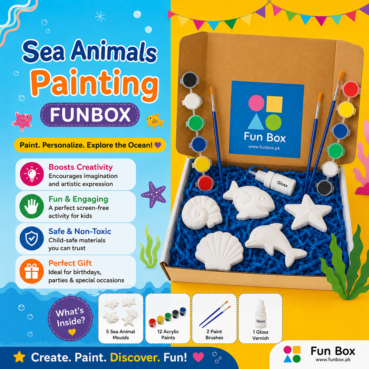 Mini Sea Animals Painting Funbox