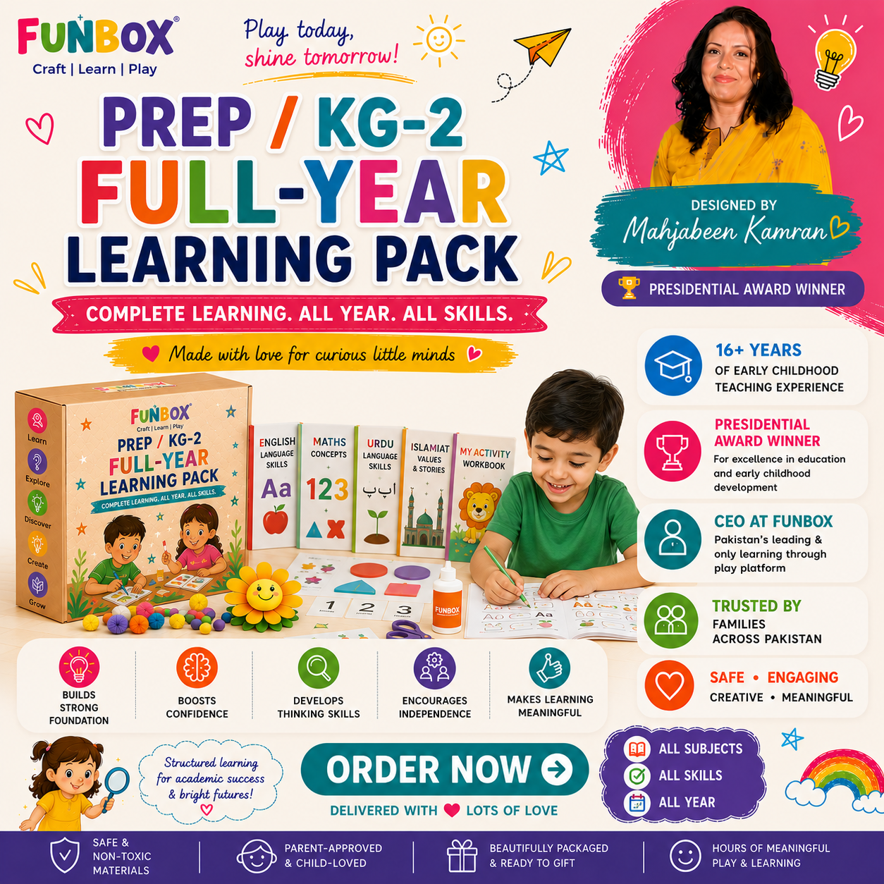 Prep/KG-2  Full-Year Learning Pack