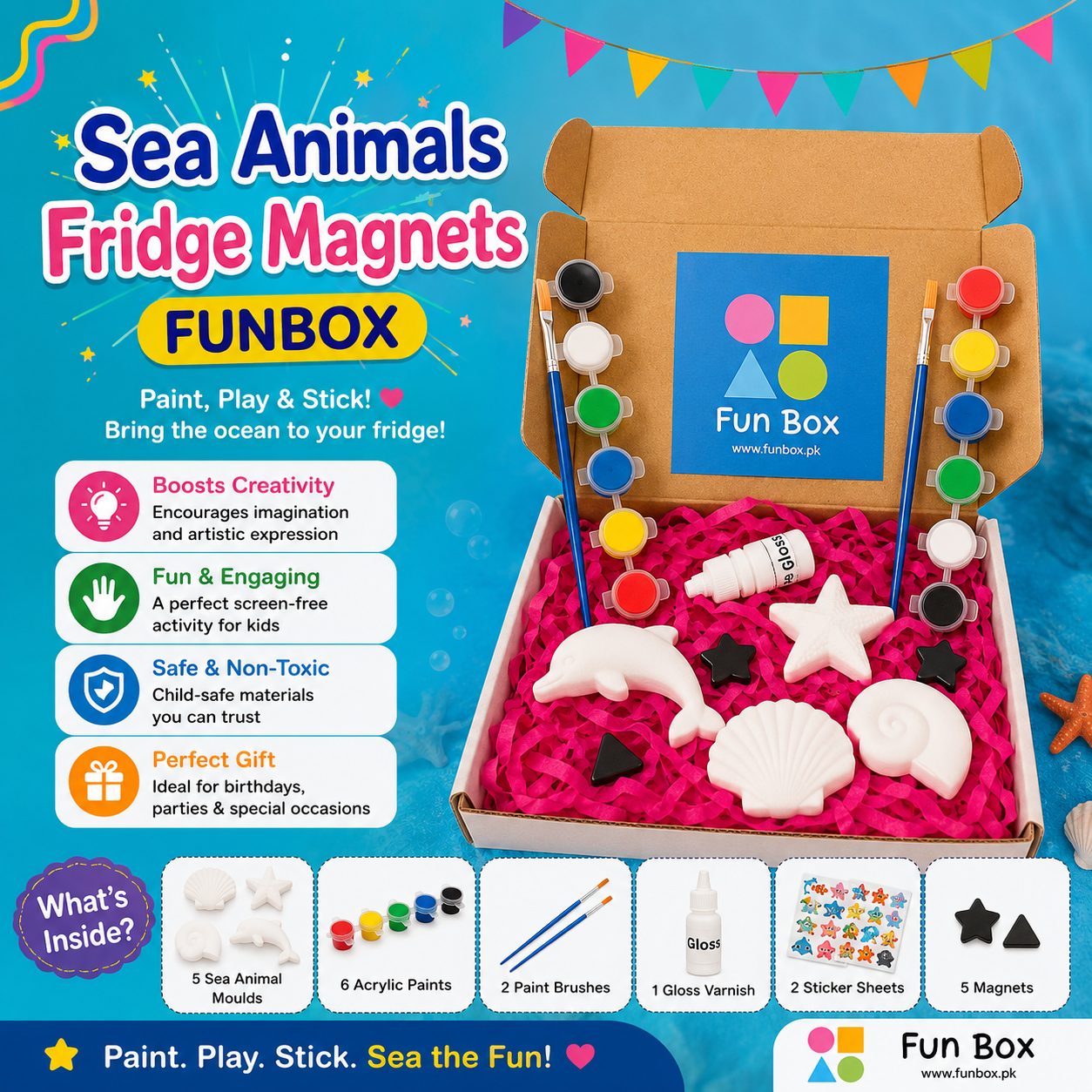 Sea Animals Fridge Magnets FunBox