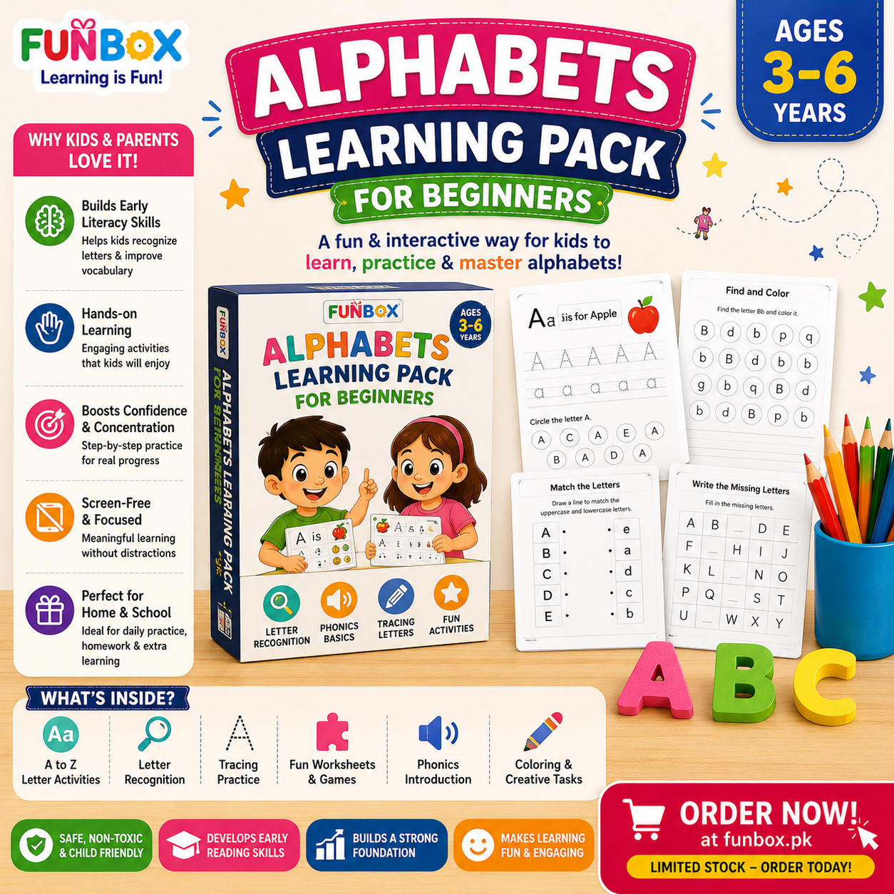 Alphabets Learning Pack (For Beginners)
