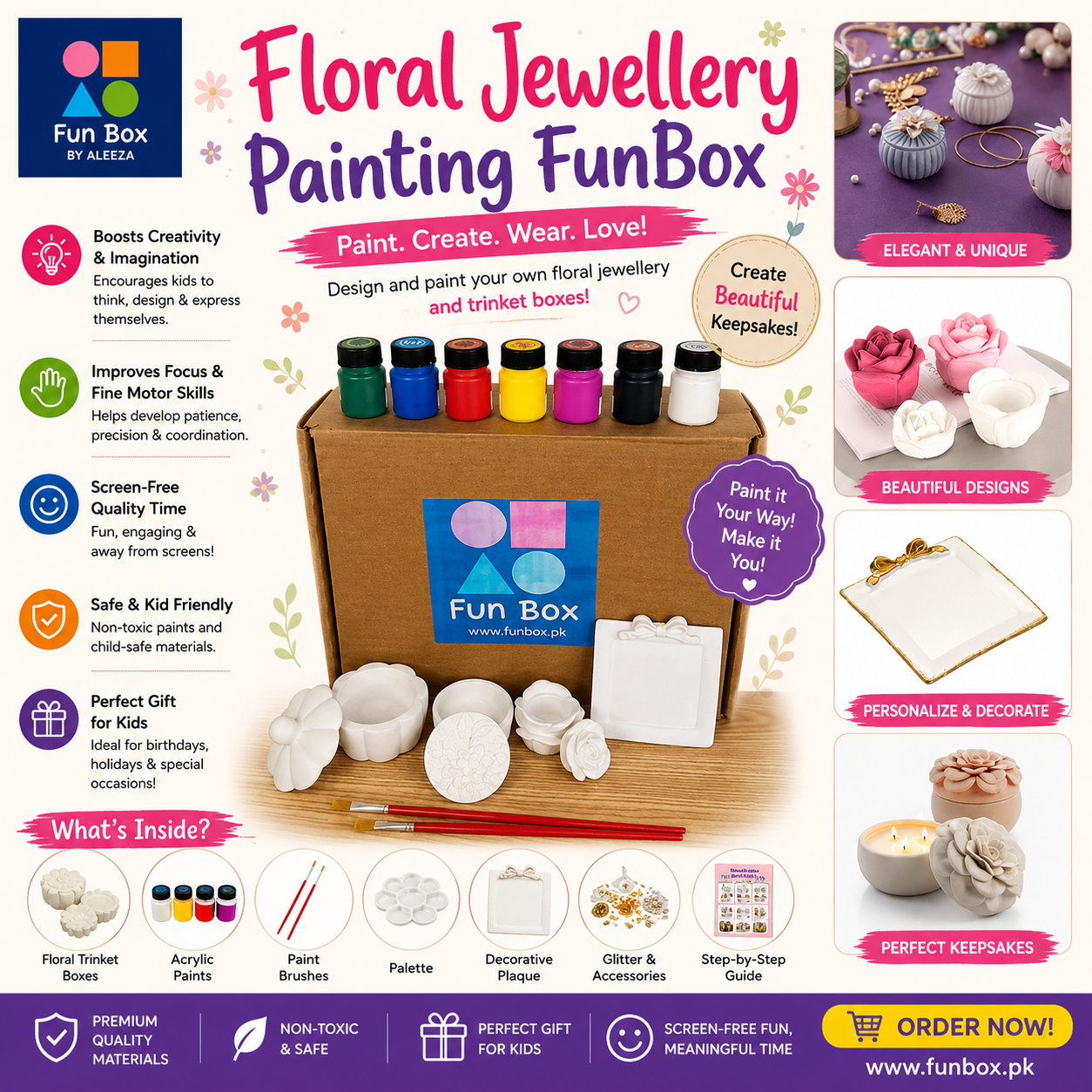 Floral Jewllery Painting Funbox