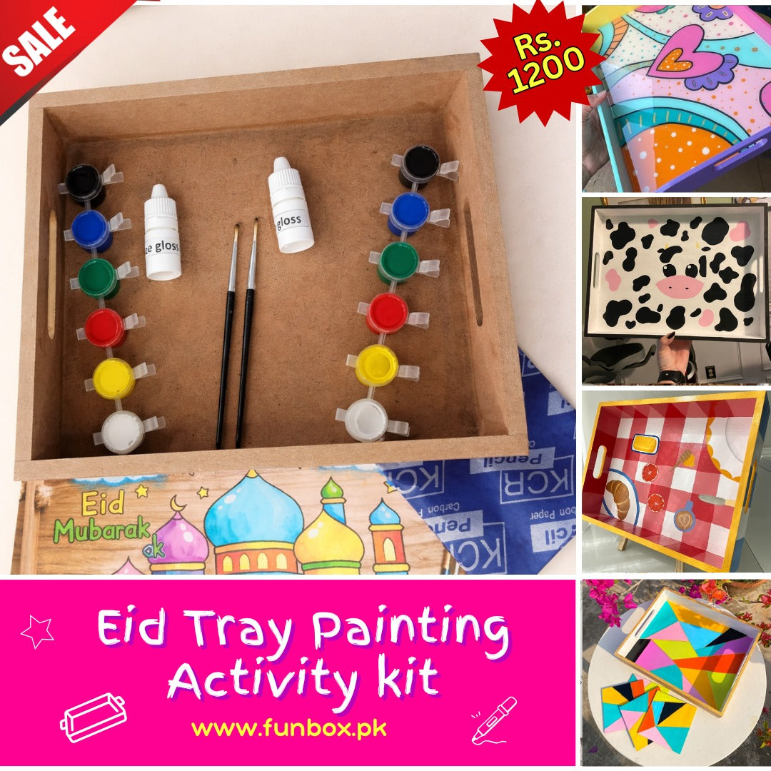 Eid Tray painting activity