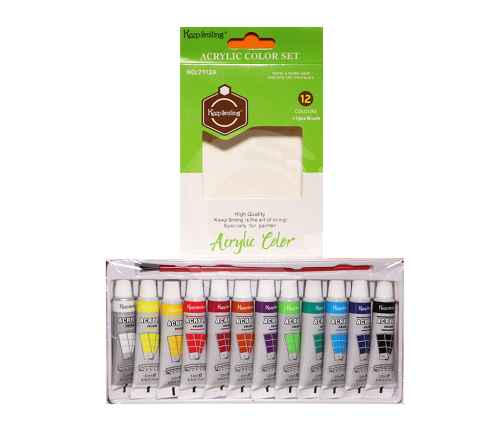 Keep Smiling Acrylic Color 12 Colors