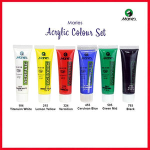 Maries Acrylic Color 6 Colors Tubes Set