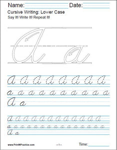 Handwriting Practice Pack