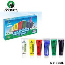 Load image into Gallery viewer, Maries Acrylic Color 6 Colors Tubes Set
